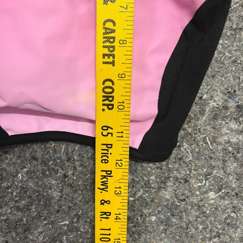 Fashion Nova Mercury Colorblock Crop Top Black Pink XS Double Strap Criss Cross